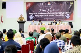 KPU Rakor Bahas Tahapan dan Dana Kampanye Pileg dan Pilpres 2024