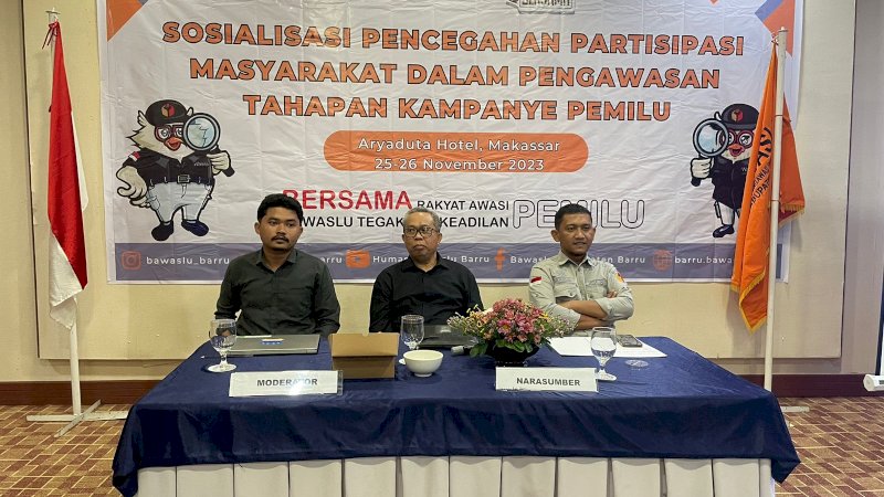 Bawaslu Barru Sosialisasi Pencegahan Partisipasi Masyarakat dalam Pengawasan Tahapan Kampanye Pemilu