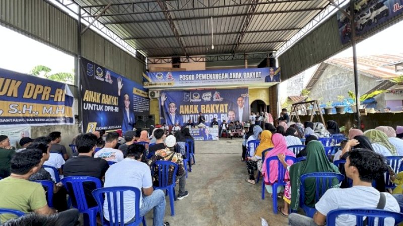 Menuju DPR RI, Rudianto Lallo Resmikan Posko Anak Rakyat di Gowa