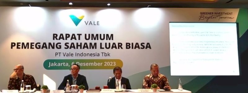 RUPSLB, PT Vale Indonesia Umumkan Perubahan Susunan Direksi