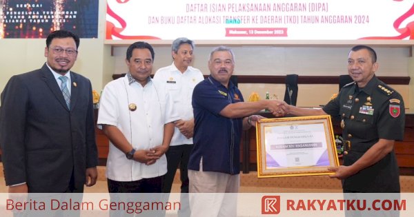 Pj Gubernur Sulsel Bagikan DIPA dan TKD TA 2024, Alokasi Anggaran Rp54,77 Triliun