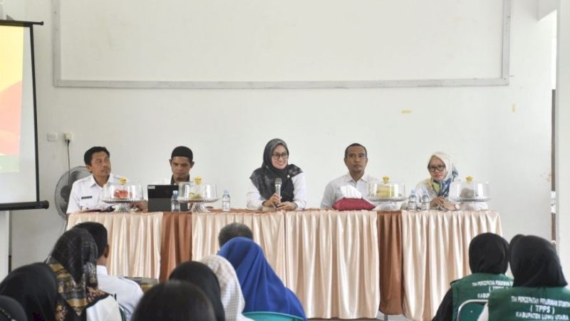 Bupati Luwu Utara, Indah Putri Indriani, turun langsung melakukan monitoring dan evaluasi (monev) Tim Pendamping Keluarga (TPK) dalam rangka percepatan penurunan stunting. (Foto: Pemkab Luwu Utara)