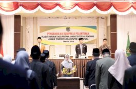 Bupati Luwu Utara Lantik dan Sumpah 68 Pejabat, Ajak Jaga Soliditas