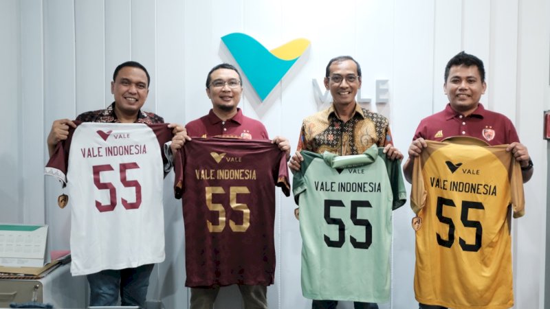 PT Vale Indonesia menjadi sponsor PSM Makassar untuk sisa kompetisi Liga 1 2023-2024. (Foto: PT Vale Indonesia)