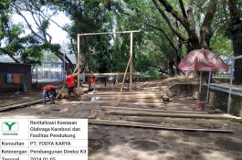 Dispora Makassar Mulai Lakukan Renovasi Lapangan Karebosi