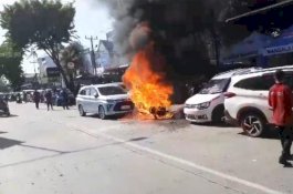 Sepeda Motor Terbakar di Pangkep, Satu Mobil Ikut Terbakar