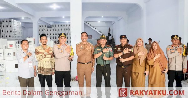 Forkopimda Wajo Monitoring Penyortiran dan Pelipatan Surat Suara Pemilu