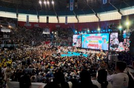 Prabowo Subianto Disambut Antusias Puluhan Ribu Relawan di Sulsel