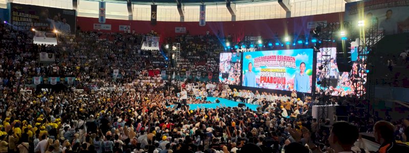 Prabowo Subianto Disambut Antusias Puluhan Ribu Relawan di Sulsel