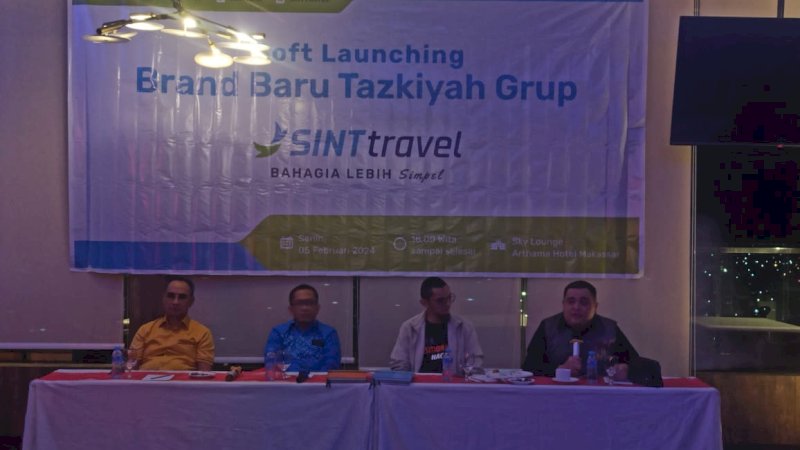 Soft launching brand baru Tazkiyah Group di Sky Louge, Arthama Hotel, Makassar, Senin, 5 Februari 2024. (Foto: Usman Pala/Rakyatku.com)