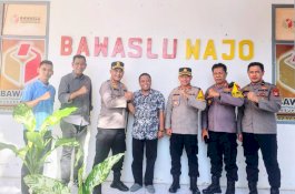 Kapolres AKBP Fatchur Silaturahmi ke KPU dan Bawaslu Wajo, Koordinasi Pemilu 2024