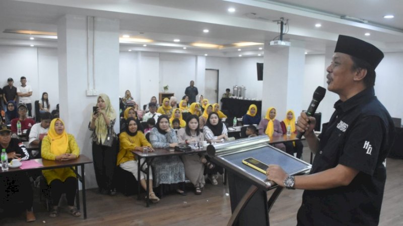 Sosialisasi penyebarluasan Peraturan Daerah (Perda) Nomor 6 Tahun 2019 tentang Kepemudaan, di Hotel Royal Bay Makassar, Jumat (9/2/2024).