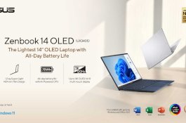 ASUS Zenbook 14 OLED, Tipis dengan Prosesor Intel Core Ultra
