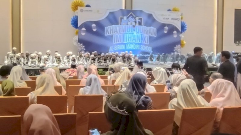 Sekolah Al biruni Mandiri menggelar khatmul quran imtihan XI ,sabtu (17/2)