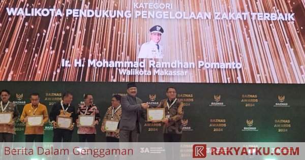 Danny Pomanto Terima Penghargaan Keenam Dari Baznas RI