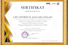 Selamat Ojk Raih Penghargaan Pengendalian Gratifikasi Terbaik Nasional