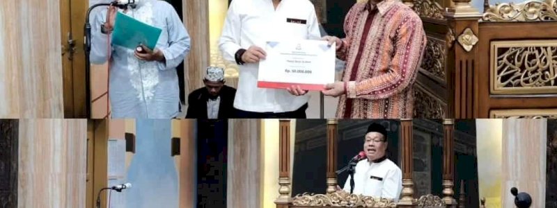 Sekwan Makassar Salurkan Dana Hibah Pemkot di Masjid Besar Al Amin
