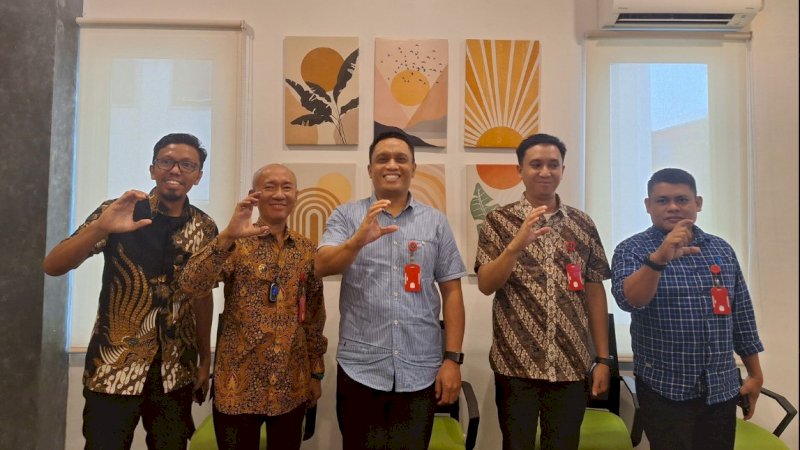 Pertemuan sekaligus rapat koordinasi antara Pemprov Sulsel dengan Badan Sandi dan Siber Negara (BSSN) di ruangan BSrE Jakarta, Jumat (22/3/2024). (Foto: Pemprov Sulsel)