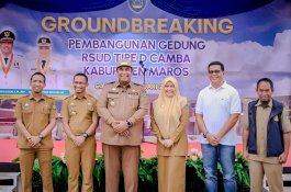 Bupati Maros Meletakkan Batu Pertama Pembangunan RSUD Camba