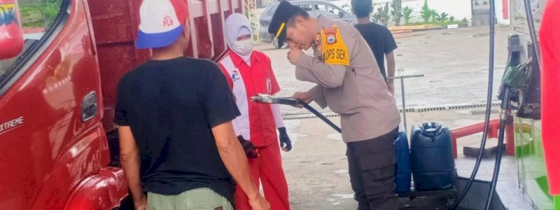 Polres Wajo Sidak SPBU Jelang Musim Mudik Lebaran 2024