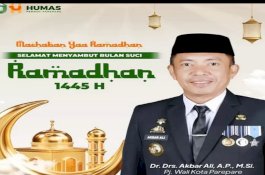 Pj Wali Kota Parepare Akbar Ali Ucapkan Menunaikan Ibadah Puasa Ramadan 1445 Hijriah