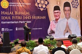 Halal Bihalal Kementerian Pertanian, Mentan Amran Bicara Cinta Membangun Pertanian Gemilang