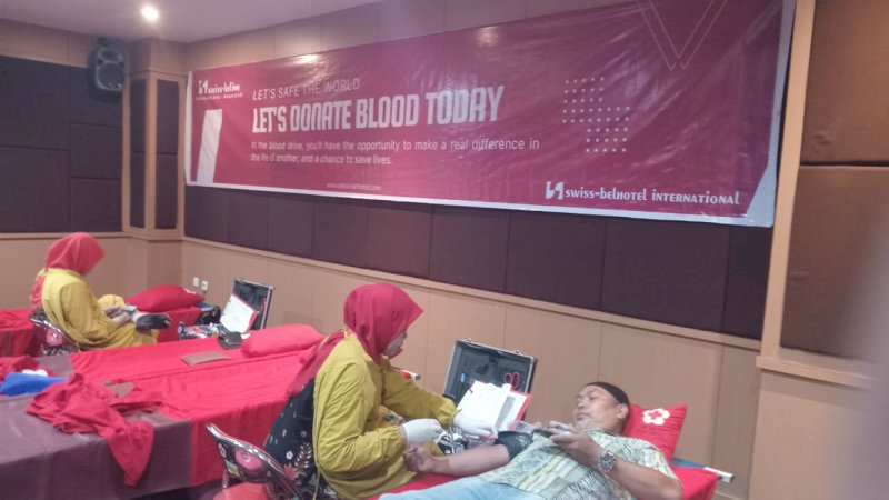 salah satu peserta yang berhasil lolos screening dan berhasil donor darah