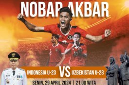 Pemkot Parepare Gelar Nobar Indonesia Vs Uzbekistan di Lapangan Andi Makkasau