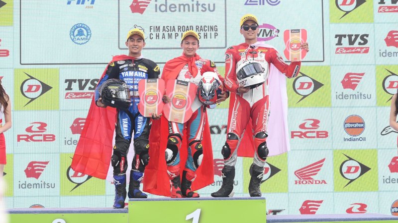 Manfaatkan Kekuatan CBR250RR, Pebalap Astra Honda Kibarkan Merah Putih di ARRC China