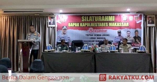 Silaturahmi Kapolrestabes Makassar Bersama Tripika dan Dewan Lorong Kecamatan Bontoala