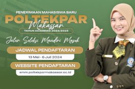 Poltekpar Makasar Buka Pendaftaran Penerimaan Mahasiswa Baru Jalur Seleksi Mandiri Masuk Tahun 2024