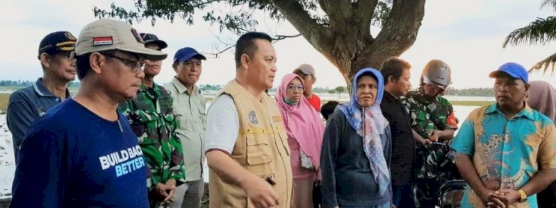 Masih Terdampak Banjir, Pj. Bupati Wajo Pantau Warga di Kecamatan Belawa 