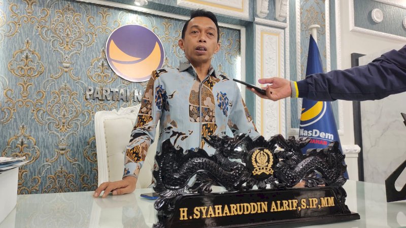 Syaharuddin Alrif, Sekretaris DPW Nasdem Sulawesi Selatan. (Rakyatku.com)