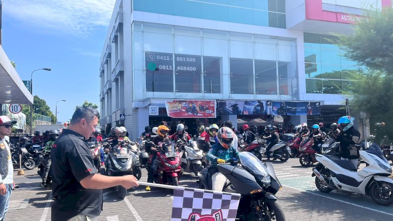 Komunitas Honda PCX di lepas langsung Marketing Manager Astra Motor Sulselbartra