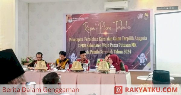 Wakil Ketua I DPRD Wajo Hadiri Rapat Pleno Penetapan Kursi dan Anggota Terpilih