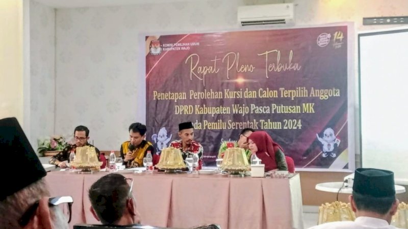 Wakil Ketua I DPRD Wajo Hadiri Rapat Pleno Penetapan Kursi dan Anggota Terpilih