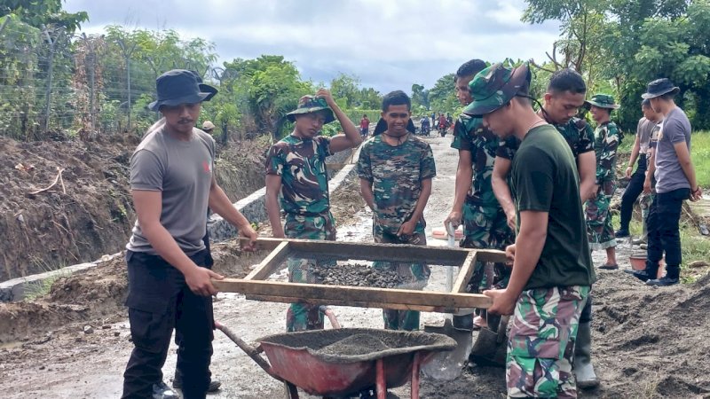 Satgas TMMD palopo melakukan pembangunan Irigasi Usaha Tani yang kini hampir rampung dan dapat diakses oleh warga setempat.