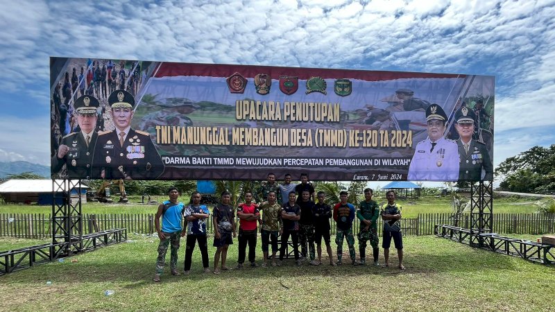 satgas TMMD ke-120 Palopo mempersiapkan acara penutupan 