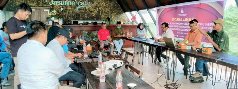 Perkuat Sinergitas Dengan Media, KPU Wajo Gelar Sosialisasi Tahapan Pilkada 2024 