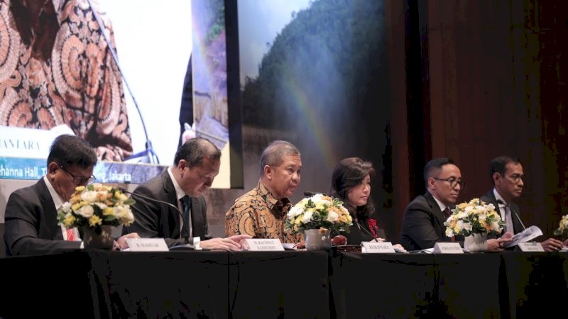 Rapat Umum Pemegang Saham Tahunan (RUPST) PT Vale Indonesia yang diselenggarakan secara hybrid di Soehanna Hall, The Energy Building SCBD Lot 11A, Jalan Jendral Sudirman, Jakarta, Senin (10/6/2024). (Foto: PT Vale Indonesia)