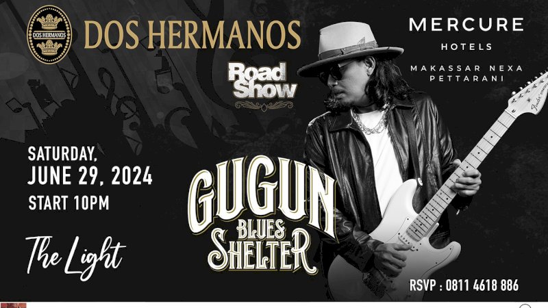 Gugun Blues Shelter akan menghibur pengunjung The Light Cafe & Bar