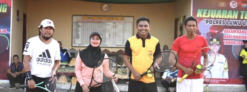 Kejuaraan Tenis Resmi Dimulai, Indah Apresiasi Kapolres Luwu Utara