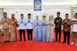 Indah Putri dan Pejabat Pemda Lutra Hadiri Open House Pj Gubernur Sulsel