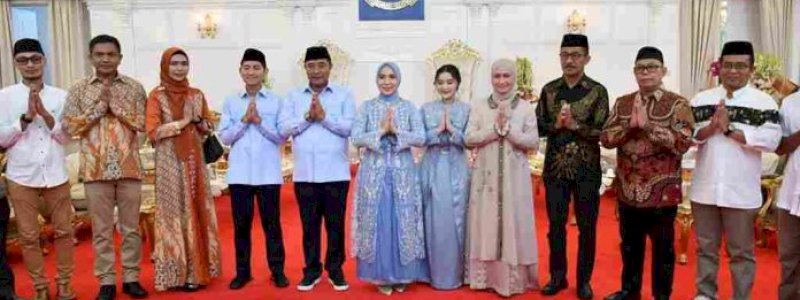 Indah Putri dan Pejabat Pemda Lutra Hadiri Open House Pj Gubernur Sulsel
