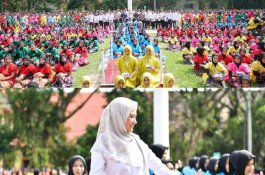  Indah bersama Ribuan Pelajar Luwu Utara untuk Sulsel Menari, Sukses Pecahkan Rekor MURI