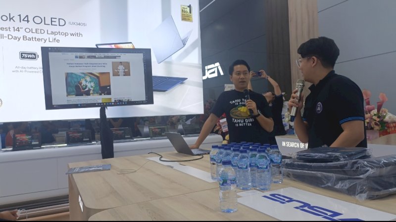 ASUS buka Outlet pertama di TSM Makassar, pembukaan outlet di warnai dengan workshop tentang AI