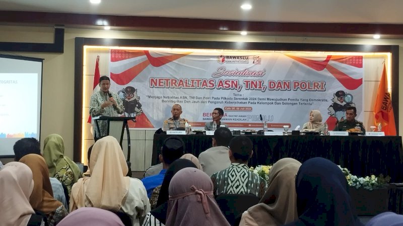 Bawaslu Barru Sosialisasikan Netralitas ASN, TNI, dan Polri Hadapi Pilkada 2024