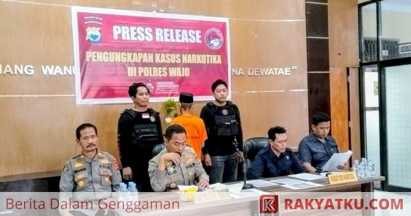 Polres Wajo Ungkap Kejahatan Narkotika, Jika Dirupiahkan Nyaris Mencapai Setengah Milliar