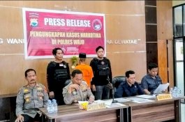 Polres Wajo Ungkap Kejahatan Narkotika, Jika Dirupiahkan Nyaris Mencapai Setengah Milliar 