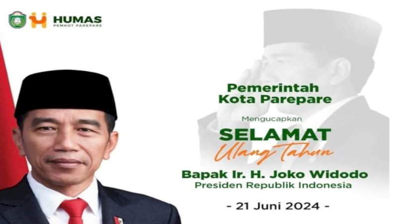 Ucapan HUT Pj Wali Kota Parepare Untuk Presiden Jokowi